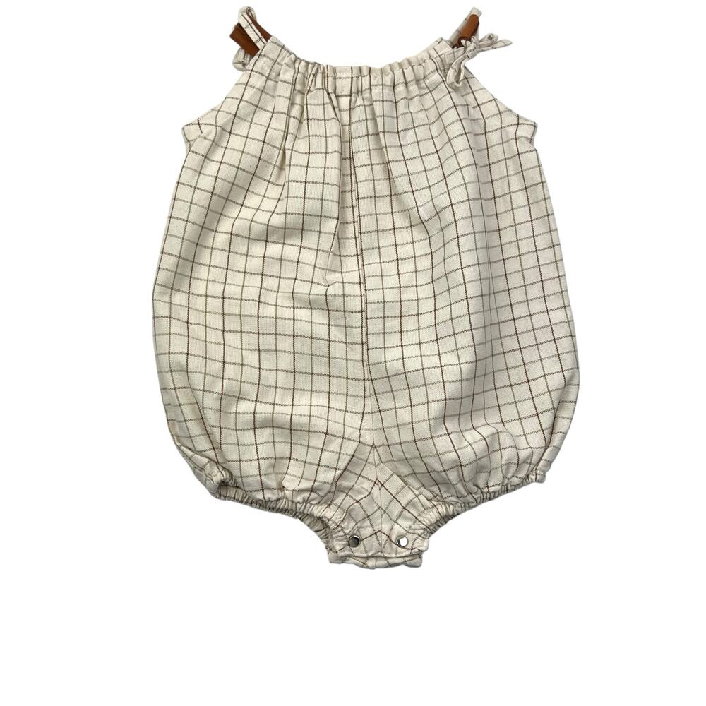 NWOT Mikoleon Neutral Grid Romper